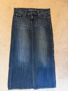 Maurices Indigo Straight Maxi Denim Skirt sz 9